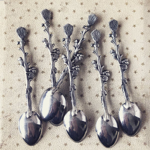 Box Set of Vintage Rodd Teaspoons featuring Australian Animals including a Koala, Kookaburra, Iguana and a Peacock